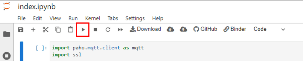 Executing Python code in Jupyterlab