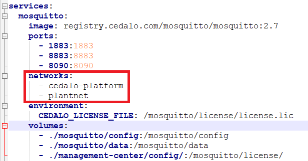 Adding "plantnet" network to the "services" section in the docker-compose.yml file